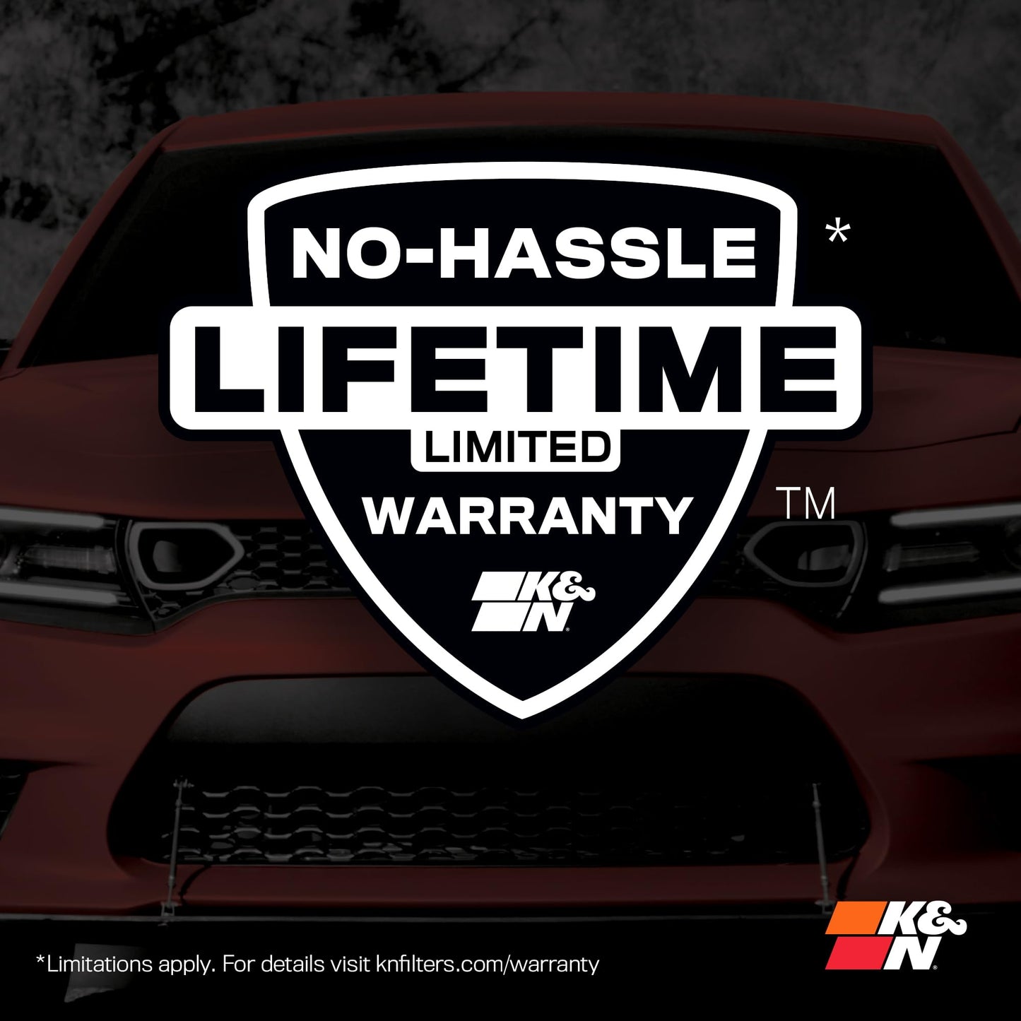 K&N Engine Air Filter: Increase Power & Acceleration, Washable, Premium, Replacement Car Air Filter: Compatible with 2004-2010 DODGE/CHRYSLER (Challenger, Charger, Magnum, 300, 300C), 33-2295