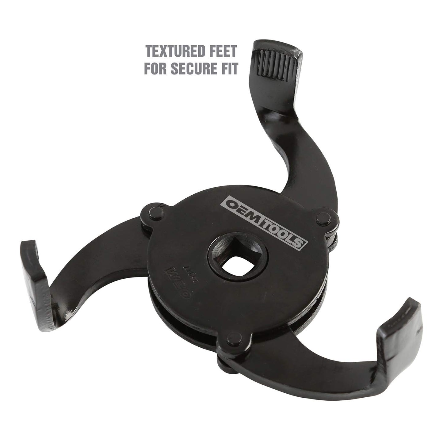 OEMTOOLS 25017 2-1/2'' x 3-7/8'' 3-Legged Spin-On Style Oil Filter Wrench, Oil Filter Wrench Adjustable, Black