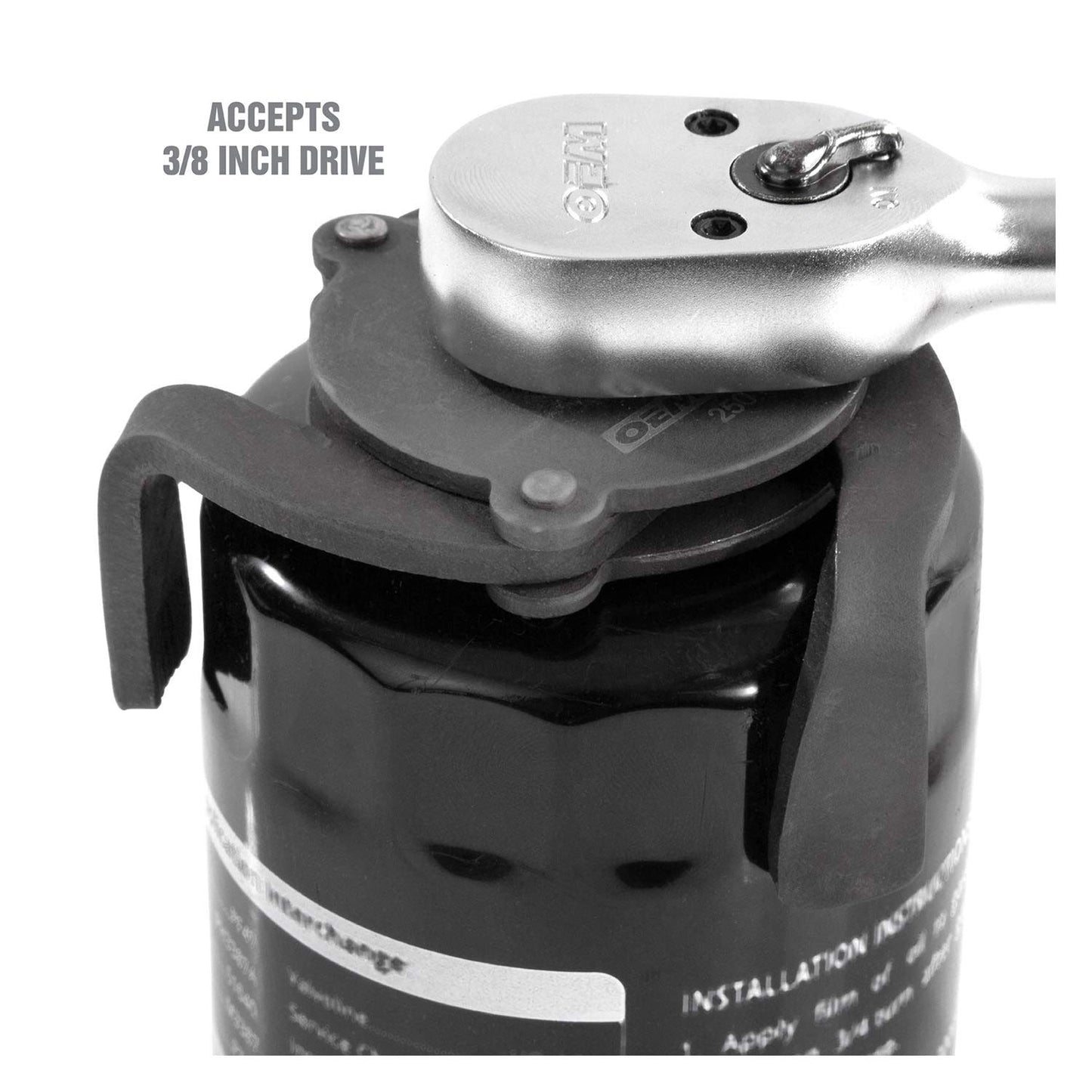OEMTOOLS 25017 2-1/2'' x 3-7/8'' 3-Legged Spin-On Style Oil Filter Wrench, Oil Filter Wrench Adjustable, Black