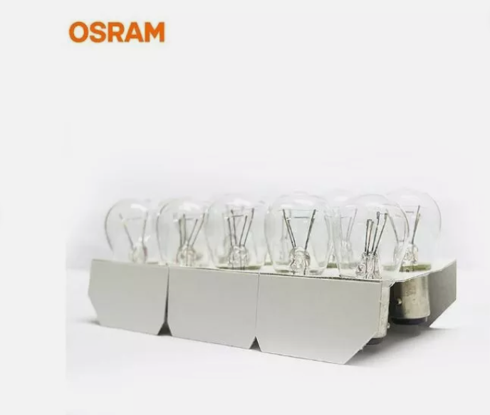10-Pack OSRAM 7225 P21/4W BAZ15d 12V S25 Original - FREE SHIPPING IN THE US!