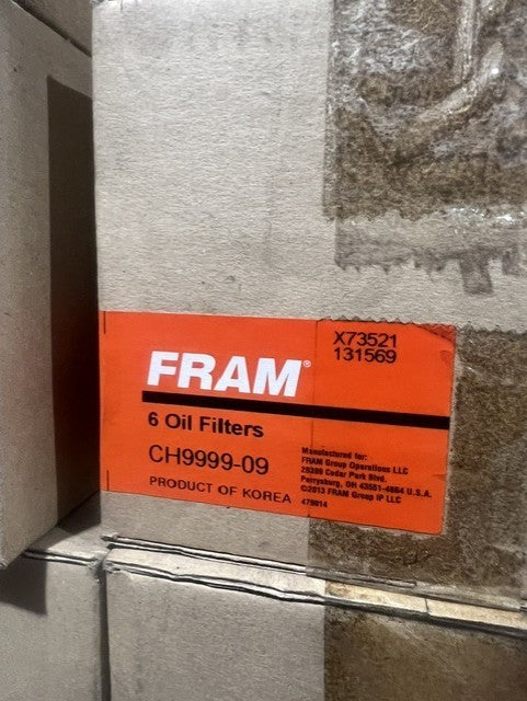 6-Pack Fram CH9999 Extra Guard Oil Filter New In box - FREE SHIPPING!!