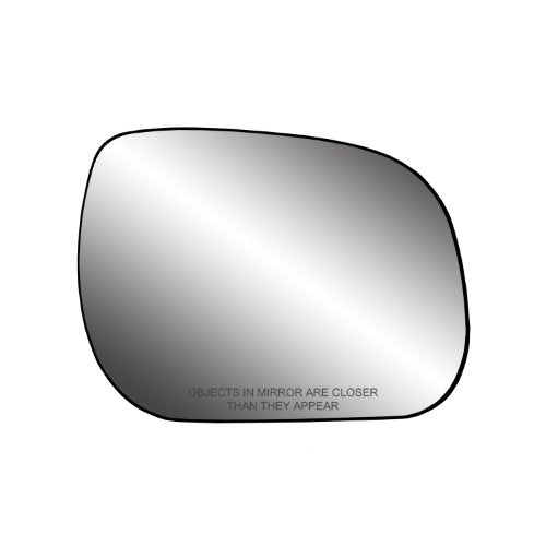Passenger Side Heated Mirror Glass w/backing plate, Toyota RAV 4, 5 5/8'' x 7 3/8'' x 8 1/8'' US Built