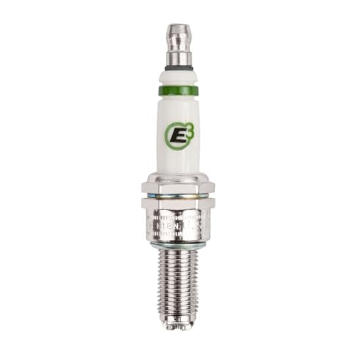 E3 Spark Plugs E3.38 Premium Powersports Spark Plug with DiamondFIRE Technology, 10mm, 0.750 Reach, Gasket Seat, For Honda, Suzuki, Yamaha, and Other High RPM Engines, Pack of 1