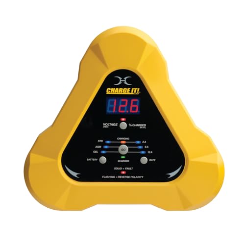 Clore Automotive CHARGE IT! 4512 12 Volt 12 Amp Fully-Automatic Smart Battery Charger, Battery Maintainer, and Desulfator