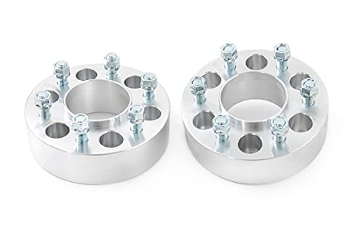 Rough Country 2'' Aluminum Wheel Spacers for 2004-2014 F-150 4WD | 6x135-10087,Black