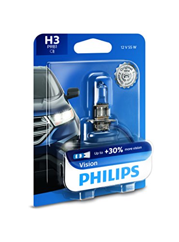 Philips Automotive Lighting H3 Vision Upgrade Automotive Replacement Headlight Bulb, Fits Select High Beam, Low Beam, or Fog Positions (Pack of 1)