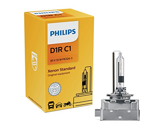 Philips Automotive Lighting D1R Authentic Xenon HID Headlight Bulb with 4200K Intense White Light, Fits Select High Beam and Low Beam Positions, 1 Pack