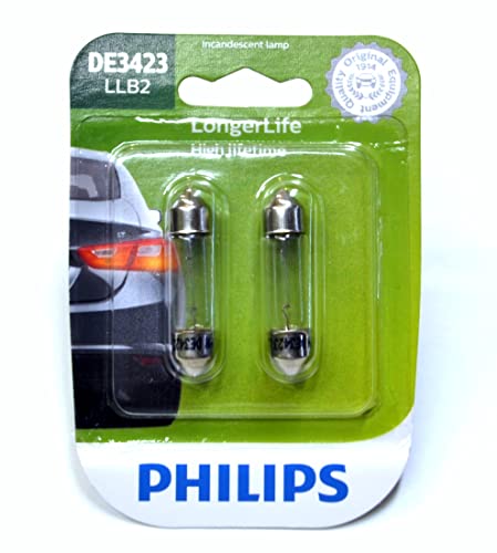 Philips DE3423 LongerLife Miniature Bulb, 2 Pack