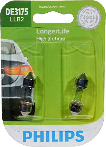 Philips automotive lighting DE3175 LongerLife Miniature Bulb, 2 Pack (DE3175LLB2)