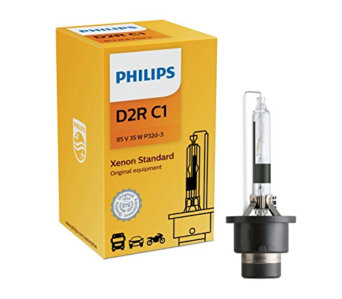 Philips Automotive Lighting D2R Authentic Xenon HID Headlight Bulb with 4200K Intense White Light, Fits Select High Beam and Low Beam Positions, 1 Pack