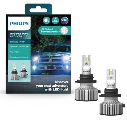 Philips UltinonSport 9005/9006 LED Bulb for Fog Light and Powersports Headlights, 2 Pack