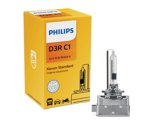 Philips Automotive Lighting D3R Authentic Xenon HID Headlight Bulb with 4200K Intense White Light, Fits Select High Beam and Low Beam Positions, 1 Pack