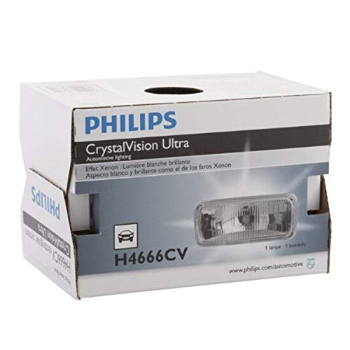 Philips H4666 CrystalVision ultra Upgrade Xenon-Look Halogen Headlight, 1 Pack