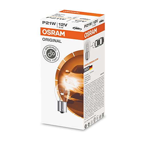 Osram 7506 Original Lamps with Metal Bases, 12 V, 21 W (10 Pack)