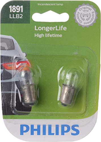 Philips Automotive Lighting 1891 LongerLife Miniature Bulb, 2 Pack (1891LLB2)