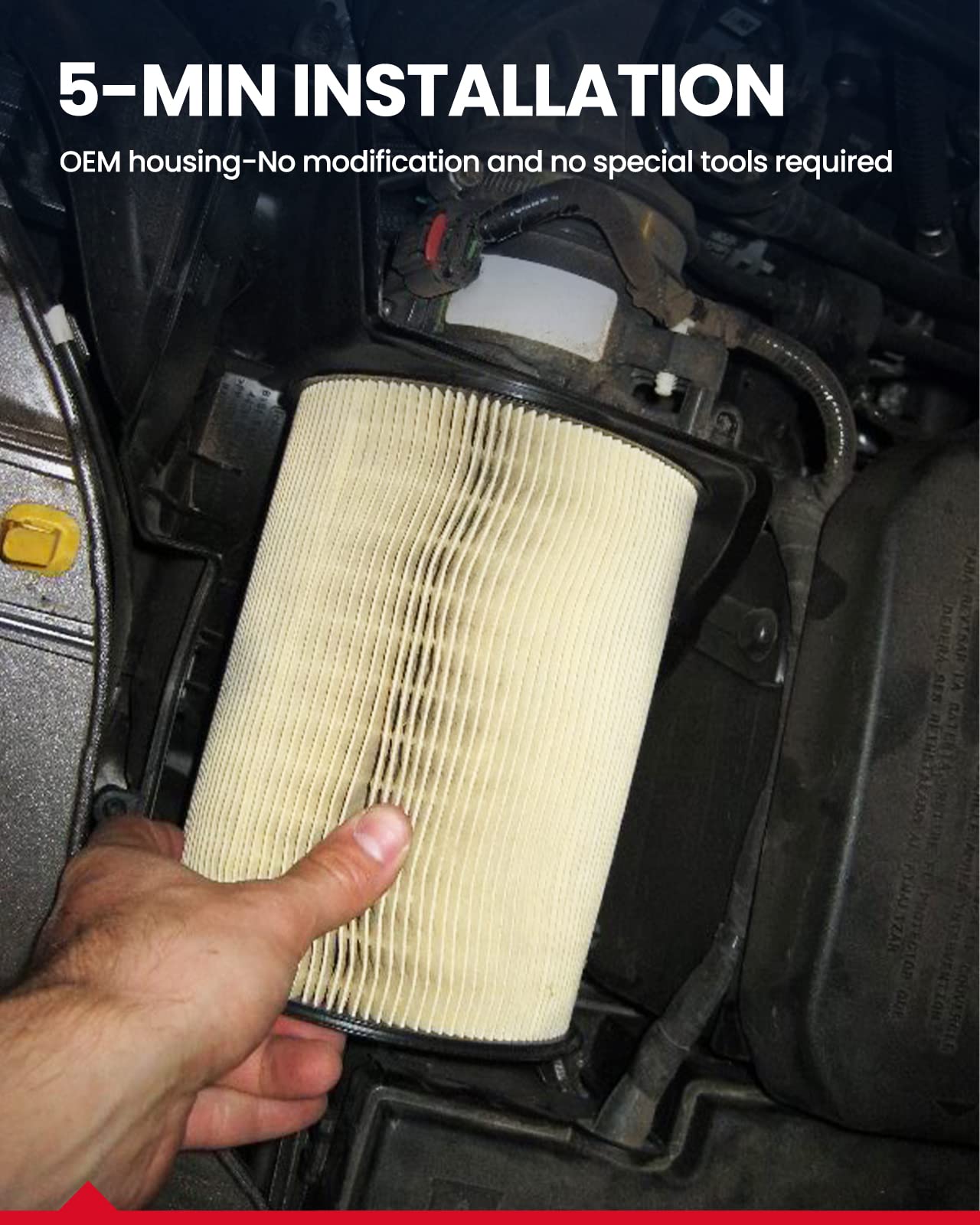 KAX Engine air Filter CA11114 replacement for Focus 2012-2018 Escape 2013-2019 MKC 2015-2019 Transit Connect 2014-2016 Replce#FA-1908 Air Filter