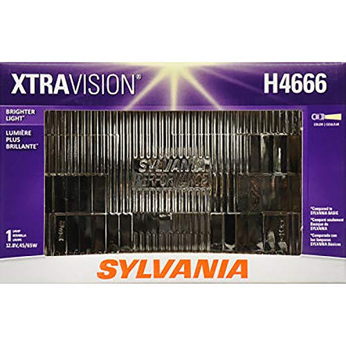 SYLVANIA - H4666 XtraVision Sealed Beam Headlight - Halogen Headlight Replacement 100x165 Delivers More Downroad Visibility (Contains 1 Bulb)