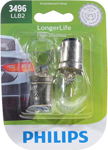 Philips 3496 LongerLife Miniature Bulb, 2 Pack