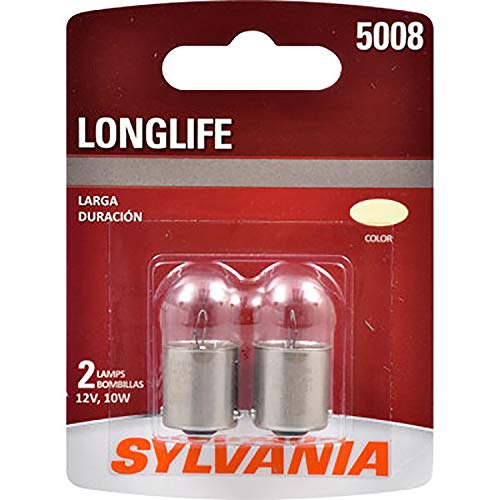 SYLVANIA - 5008 Long Life Miniature - Bulb, Ideal for Back-Up/Reverse Lights, and More (Contains 2 Bulbs)