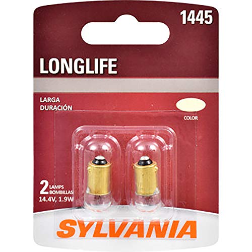 SYLVANIA 1445 Long Life Miniature Bulb, (Contains 2 Bulbs)