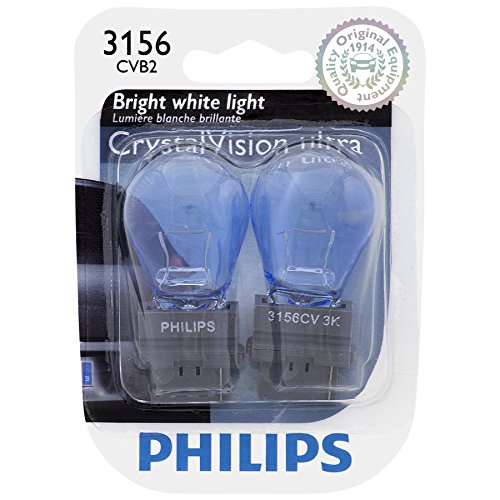 Philips Automotive Lighting 3156CVB2 3156 CrystalVision ultra Miniature Bulb, 2 Pack
