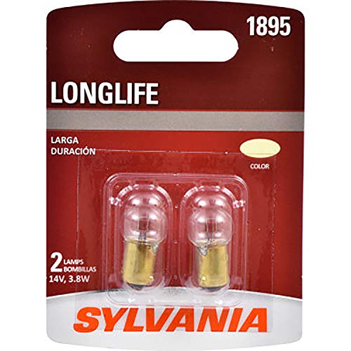 SYLVANIA - 1895 Long Life Miniature - Bulb, Ideal for Interior Lighting Radio Display, Courtesy, Ash Tray and More. (Contains 2 Bulbs)