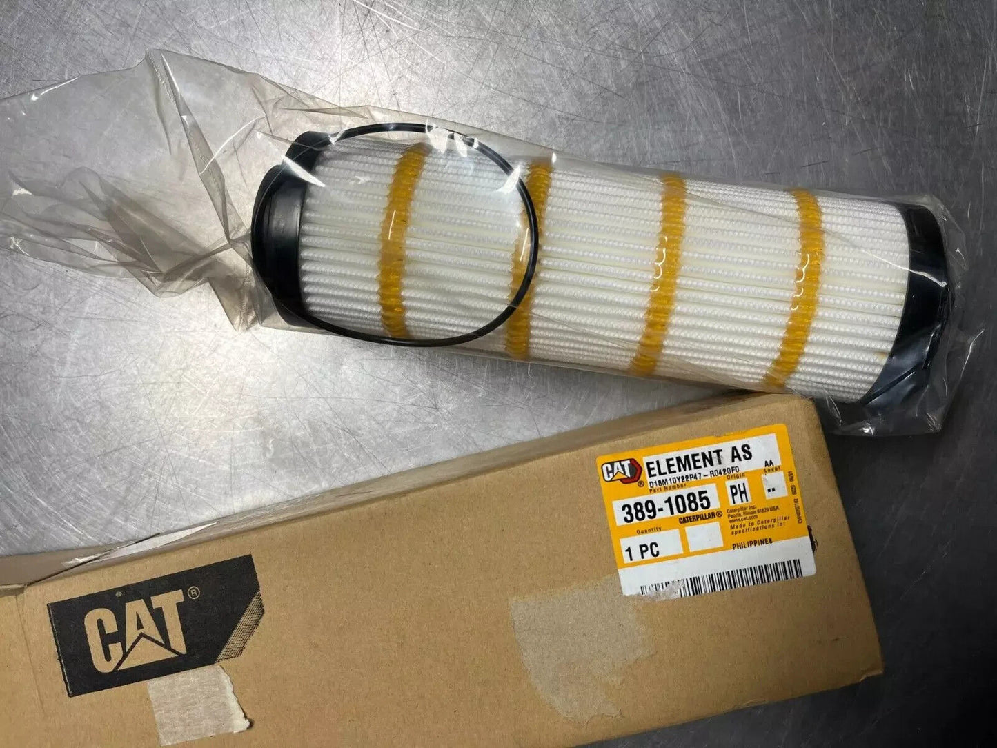 3891085 GENUINE OEM CAT Hydraulic Transmission FILTER w/ O-Ring 389-1085