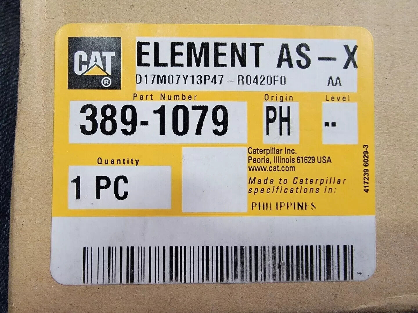 NEW Caterpillar Hydraulic Transmission Filter 389-1079