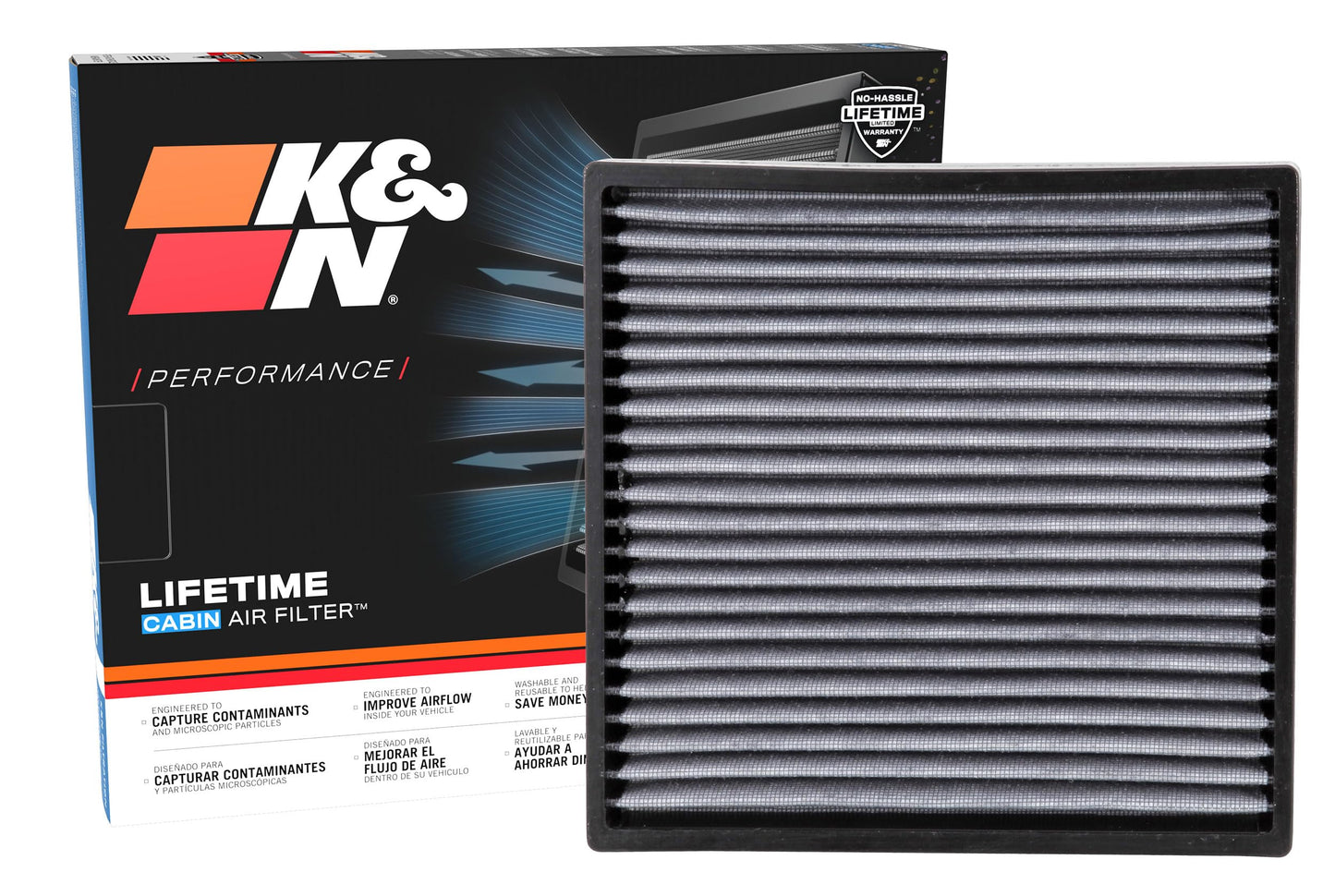 K&N Cabin Air Filter: Premium, Washable, Clean Airflow to your Cabin Air Filter Replacement: Designed For Select 2003-2023 Honda/Acura Vehicle Models, VF2001, 9.6