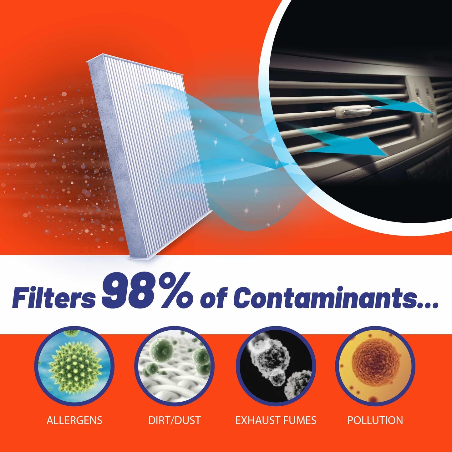 FRAM Fresh Breeze Cabin Air Filter Replacement for Car Passenger Compartment w/ Arm and Hammer Baking Soda, Easy Install, CF10775 for GM Vehicles