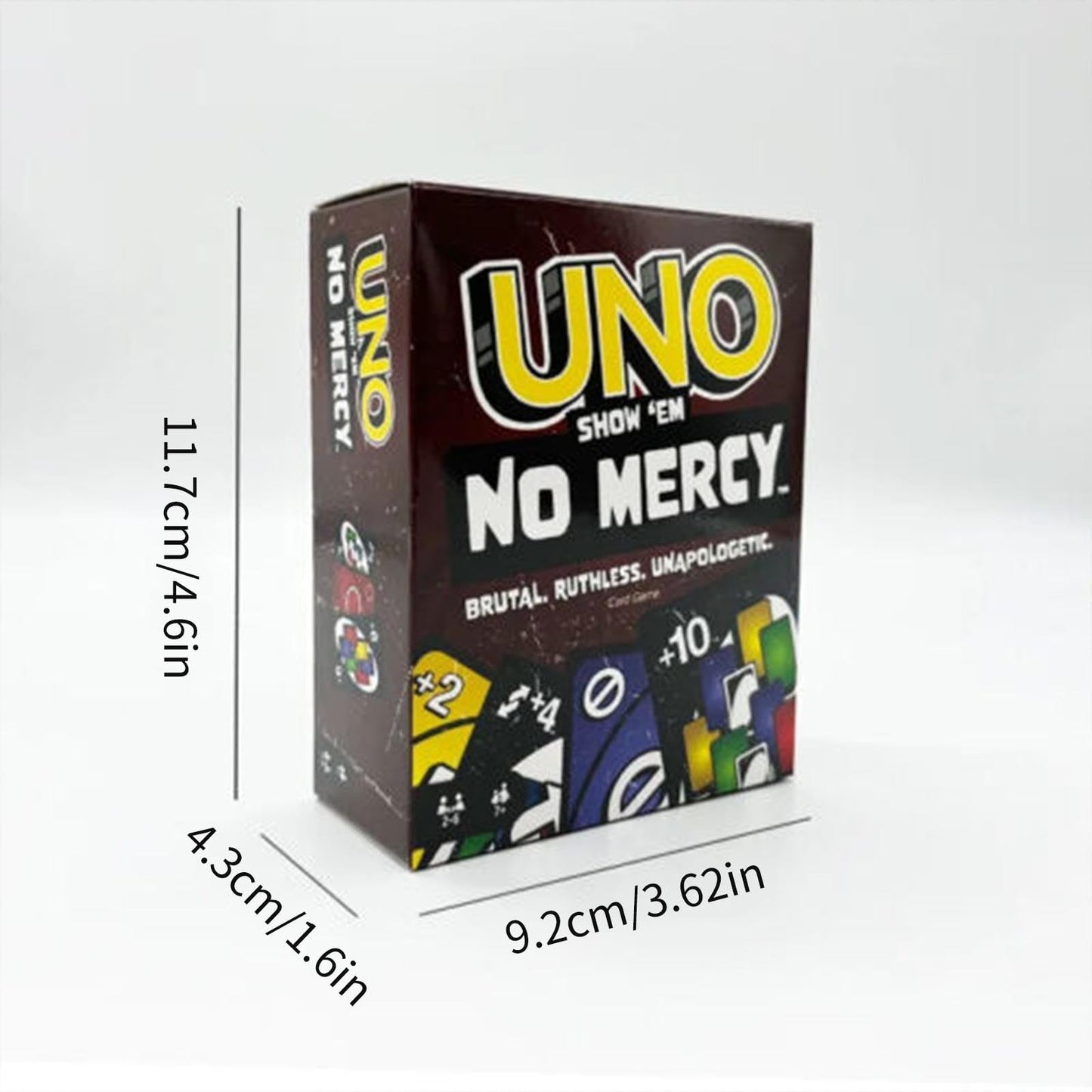 BOSSETY Uno No Mercy Family Card Game with 56 Extra Cards, Special Rules, Redoutable Action Cards, Harsher Penalties, Children's Toy, Ages 4 and Above, HWV18