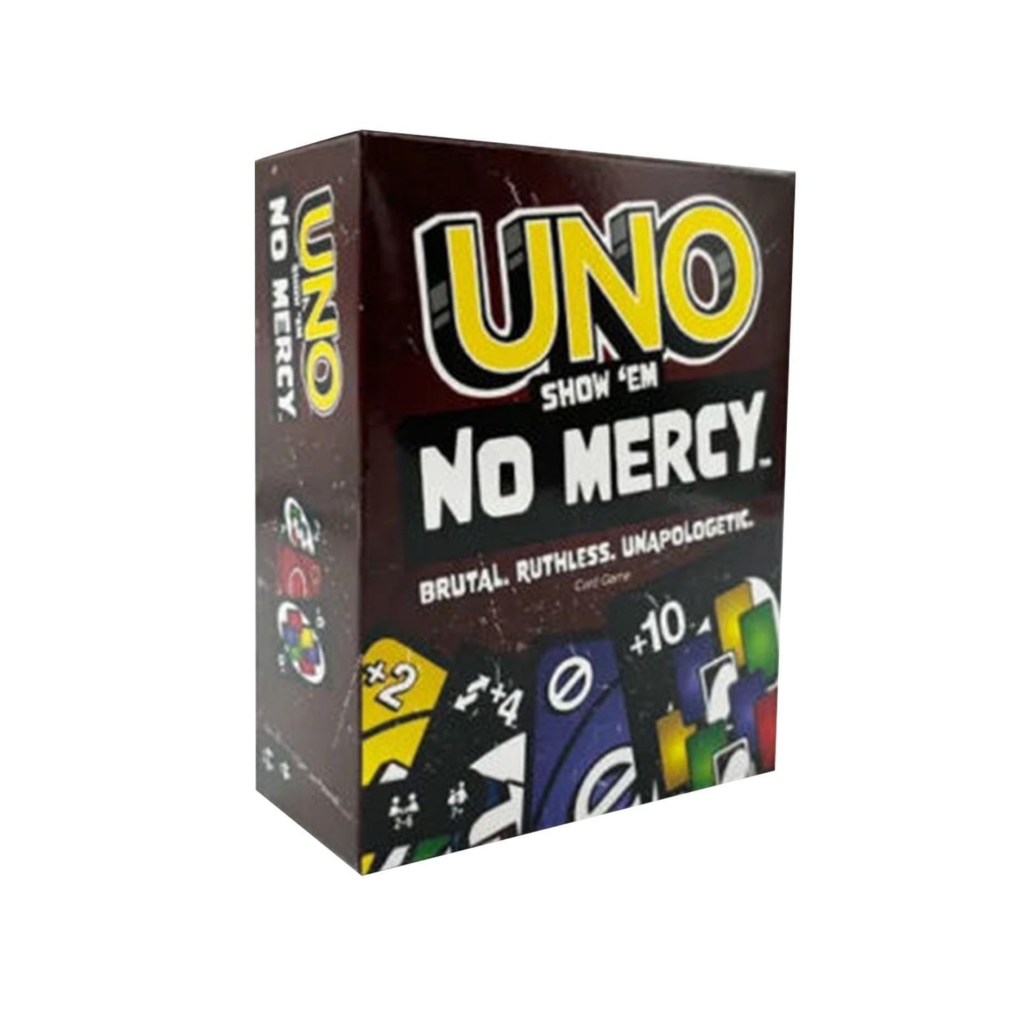 BOSSETY Uno No Mercy Family Card Game with 56 Extra Cards, Special Rules, Redoutable Action Cards, Harsher Penalties, Children's Toy, Ages 4 and Above, HWV18