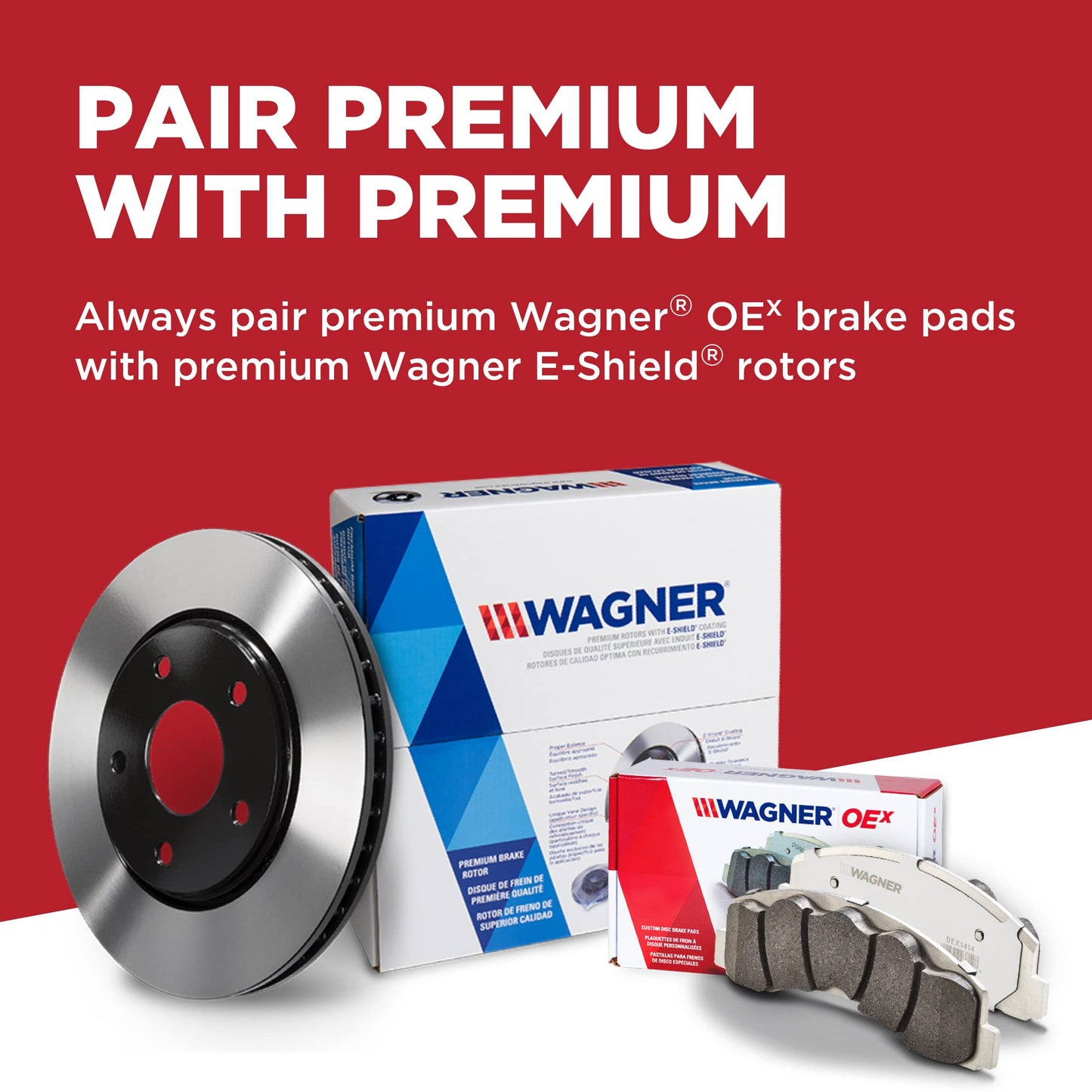 Wagner Brake OEX OEX996 Disc Brake Pad Set Premium Ceramic