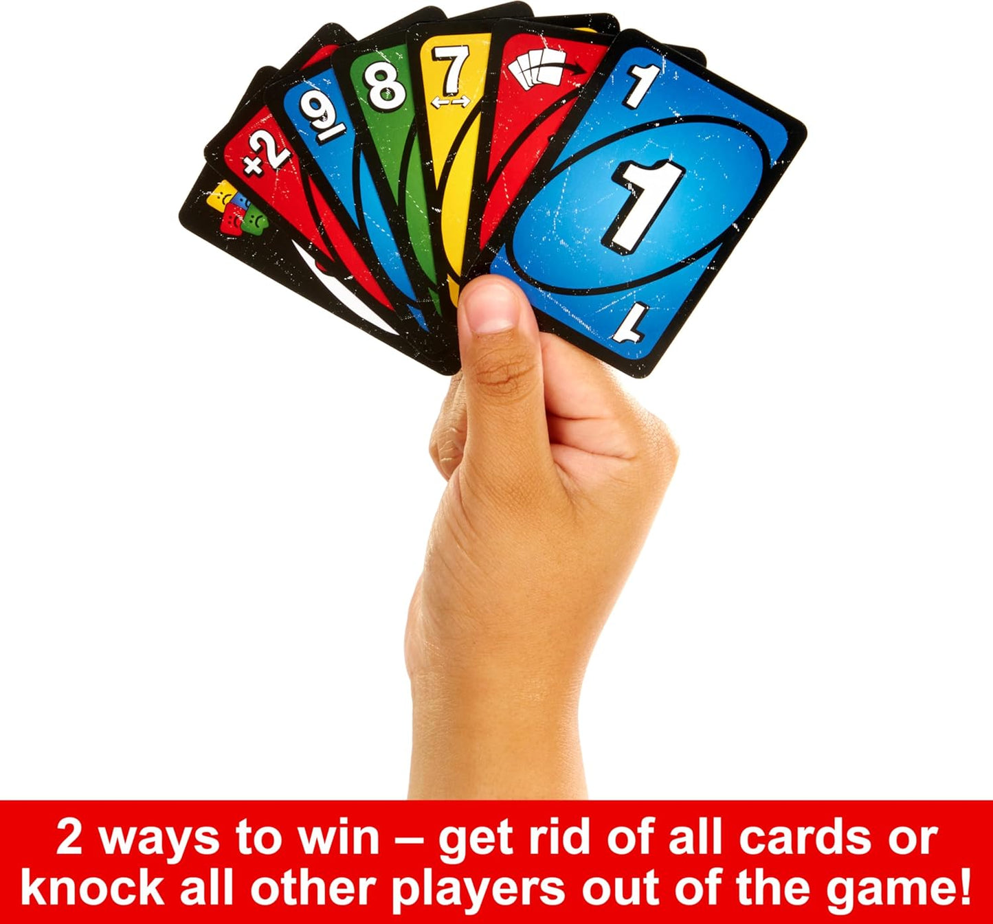 Mattel Games UNO Show ‘em No Mercy Card Game for Kids, Adults & Family Parties and Travel With Extra Cards, Special Rules and Tougher Penalties