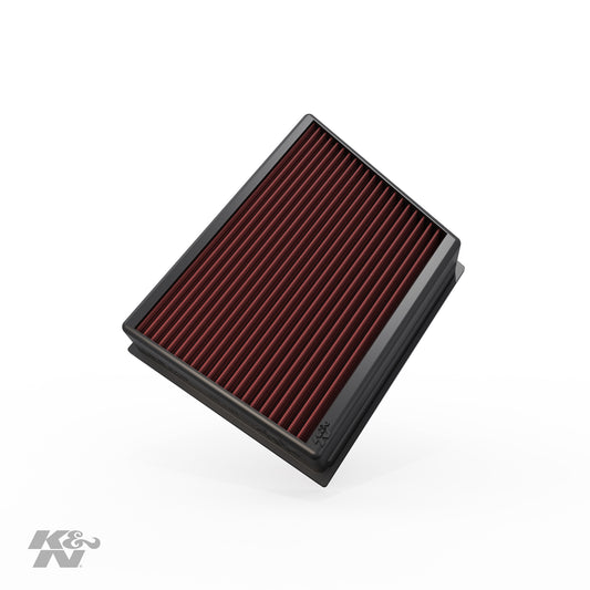 K&N High-Flow Original Lifetime Engine Air Filter: Increase Power & Towing, Washable, Premium: Compatible with 2011-2016 Chevy/GMC Diesel (Silverado 2500HD & 3500HD, Sierra 2500HD& 3500HD), 33-2466