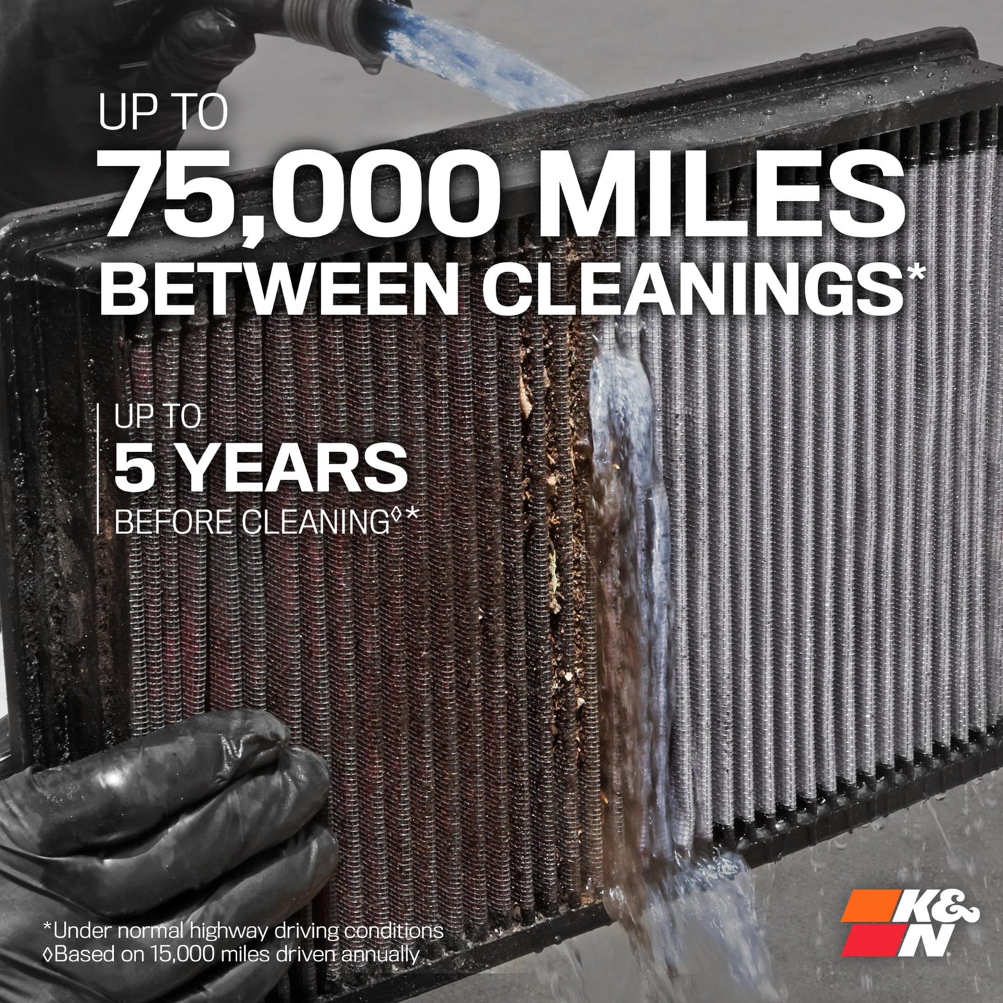 K&N Engine Air Filter: Reusable, Clean Every 75,000 Miles, Washable, Premium, Replacement Car Air Filter: Compatible with 2000-2012 Ford/Mazda/Mercury (Escape, Maverick, Tribute, Mariner), 33-2187