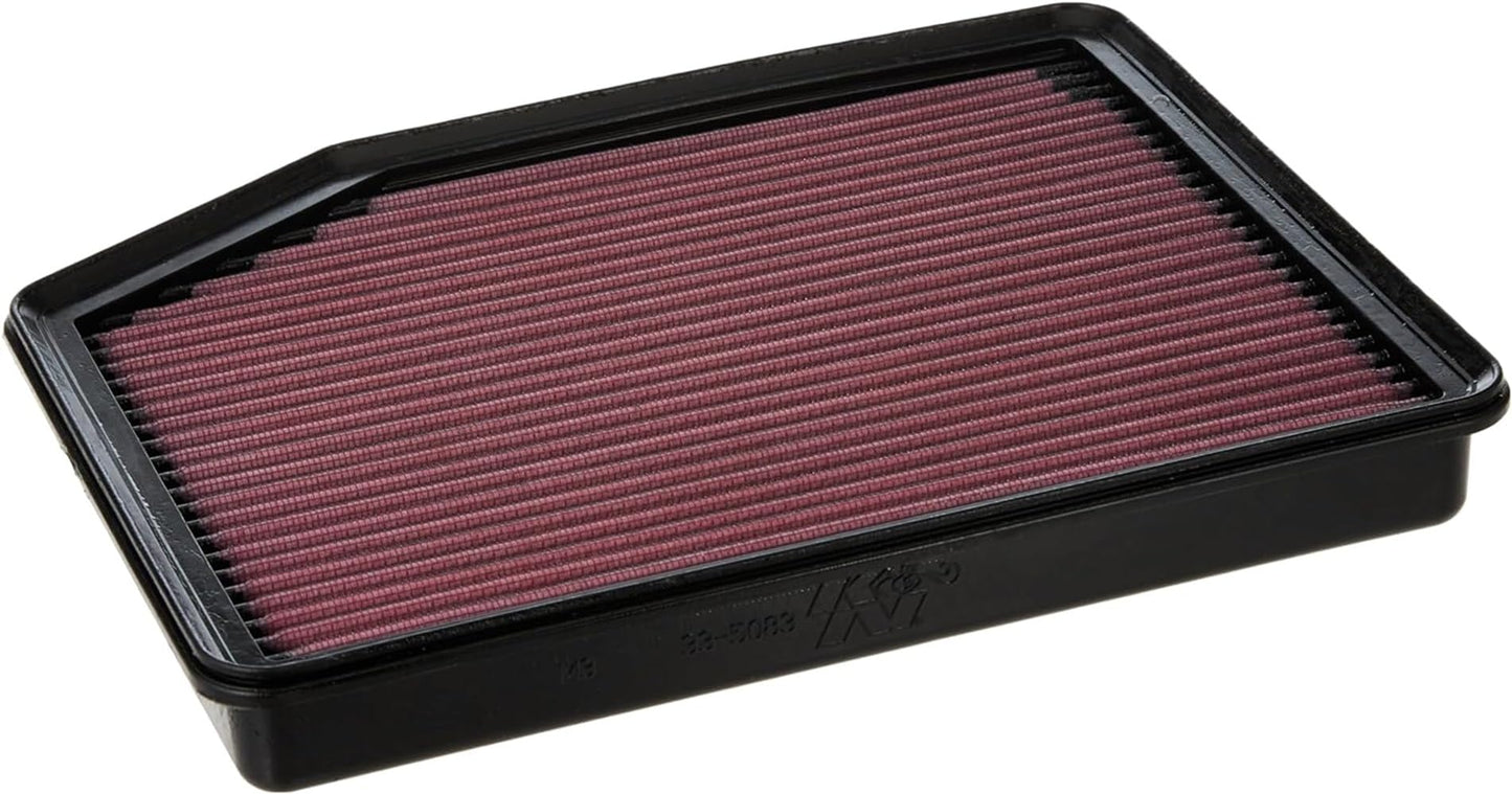 K&N High-Flow Original Lifetime Engine Air Filter: Increase Power: Premium, Washable: Compatible with 2006-2016 Lexus/Toyota: ES250, ES350h, Camry, Venza, 33-2370