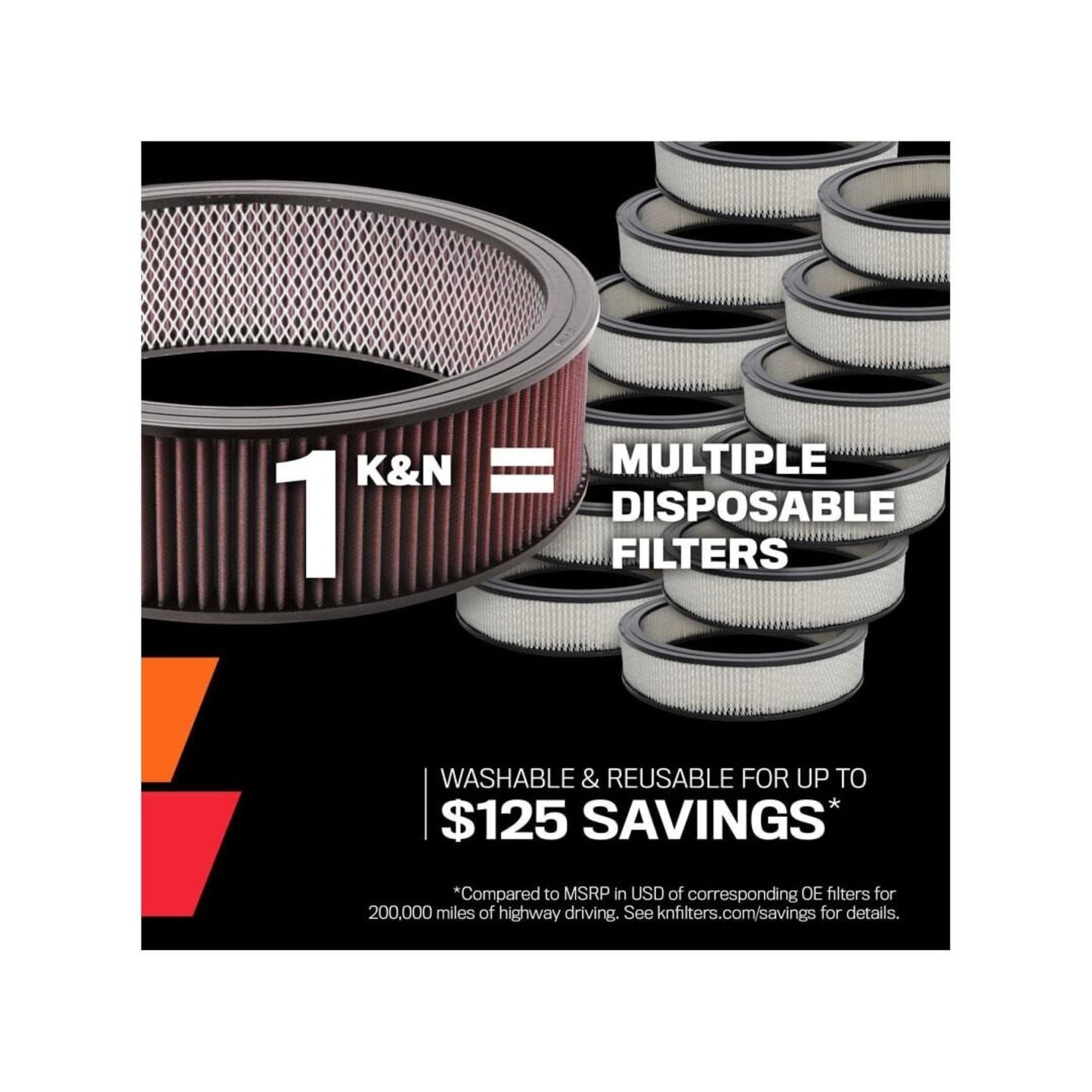 K&N Engine Air Filter: Reusable, Clean Every 75,000 Miles, Washable, Replacement Car Air Filter: Compatible with Select 1968-1993 CHEVROLET/PONTIAC/BUICK/GMC (See Description for select models) E-1450