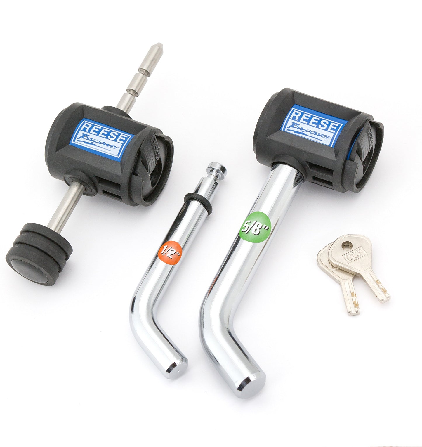 Reese Towpower 7054530 EZ Access II Stainless Steel Class I-IV Dual Bent Pin Receiver and Coupler Lock (5/8'' and 1/2'')