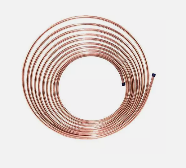 AGS Company CNC-425 Nickel/Copper Brake Line Tubing Coil, 1/4'' x 25' (CNC-425)