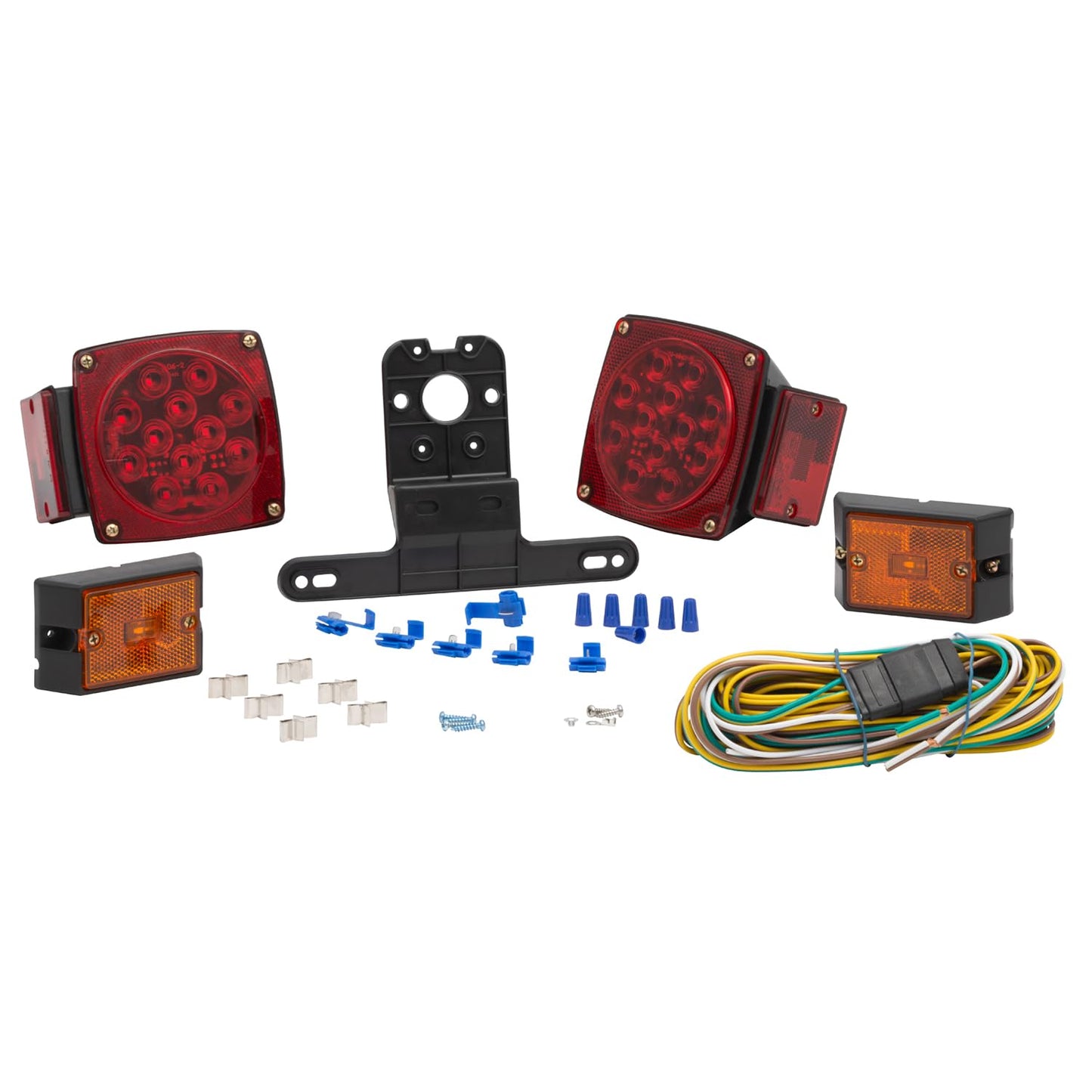Grote 65330-5 Submersible LED Trailer Lighting Kit - Popular Square Design with Clearance Marker (Retail Package)