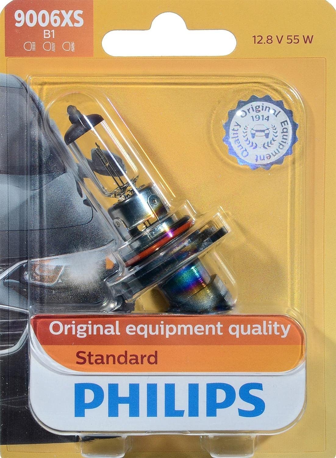 Philips 9006XS Standard Halogen Replacement Headlight Bulb, 1 Pack