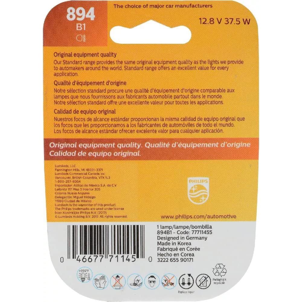 Philips Automotive Lighting 894 Standard Fog Bulb (Pack of 1)