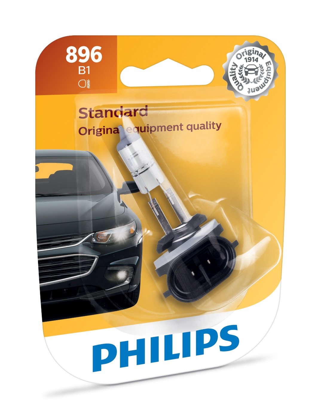 Philips 896 Standard Halogen Replacement Front Fog Bulb, 1 Pack