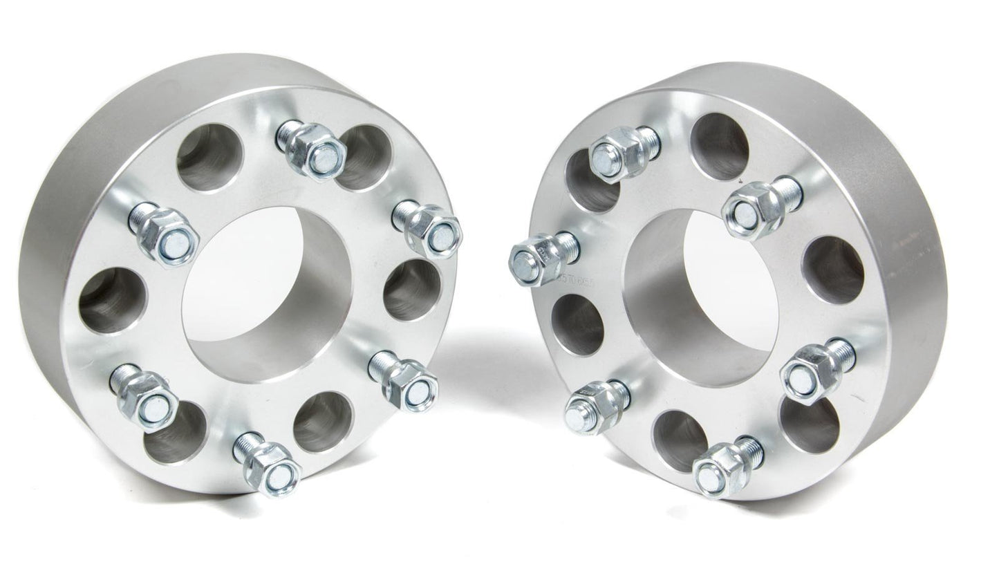 Rough Country 2'' Wheel Spacer (fits) 88-20 Chevy Silverado GMC Sierra 1500 | 92-20 Tahoe | Yukon Suburban | 6x5.5 | 1101,Aluminum