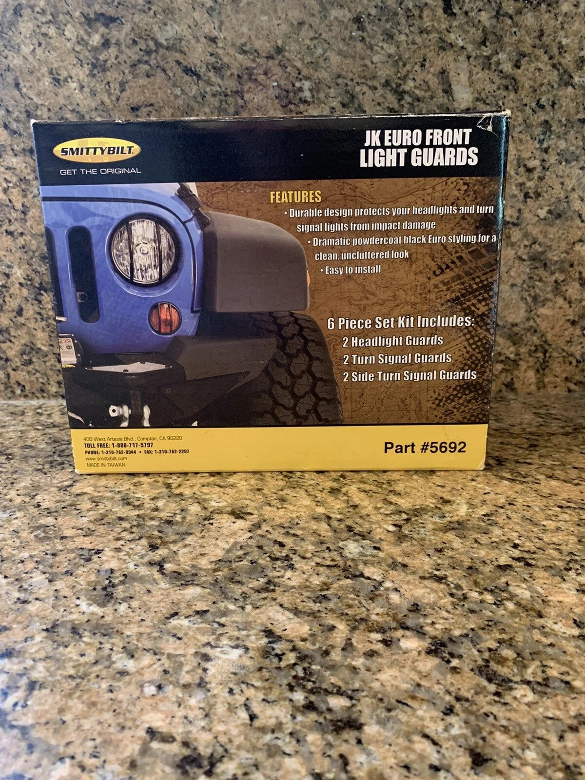 Smittybilt Euro Light Guard Kit-Black for Wrangler JK 5692