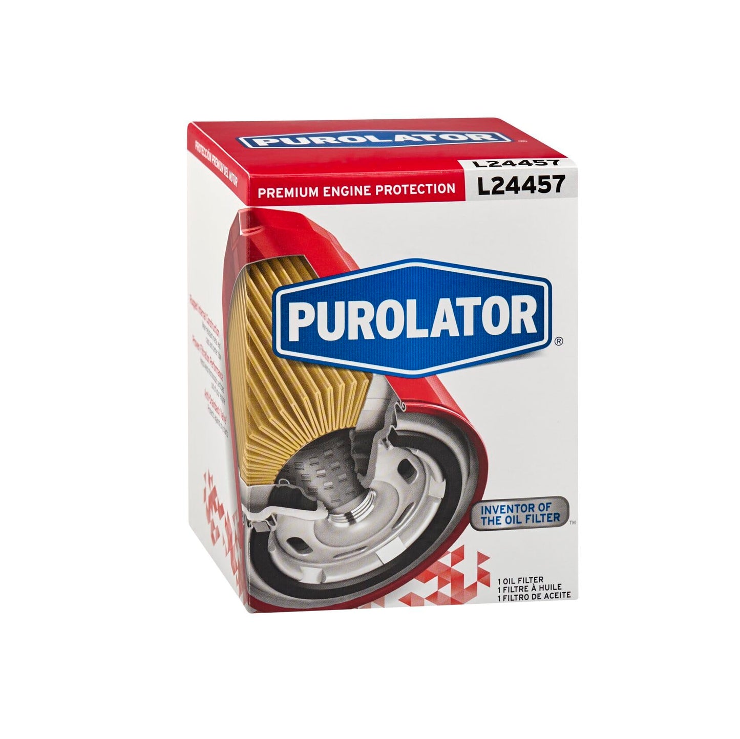 Purolator L24457 Premium Engine Protection Spin On Oil Filter Compatible With Nissan Pickup, D21, Sentra, 300ZX, 240SX, Pathfinder, Altima, Volkswagen Beetle and Mercury Villager