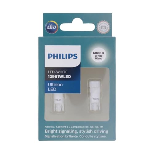 Philips Automotive Lighting 12961 Ultinon LED White Exterior Signaling Bulb, Pack of 2