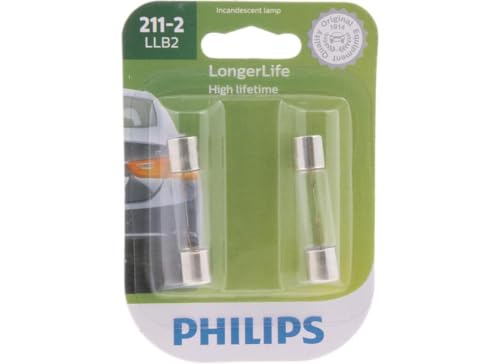 Philips 211-2 LongerLife Miniature Bulb, 2 Pack