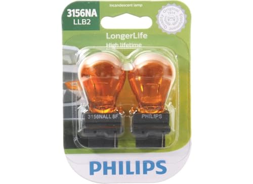 Philips Automotive Lighting LongerLife Miniature Bulb, 2 Pack, (3156NALLB2)